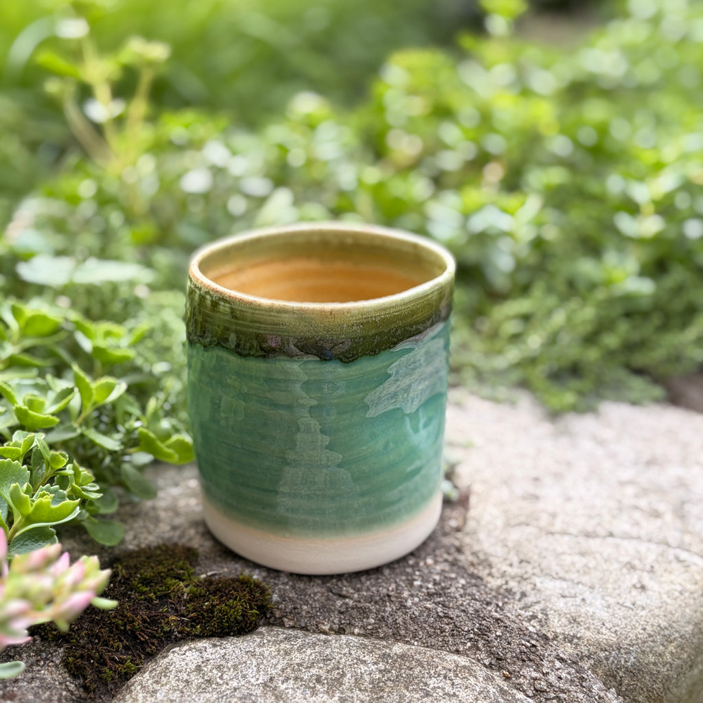 Pinch Mug-Turqouise and Dijon