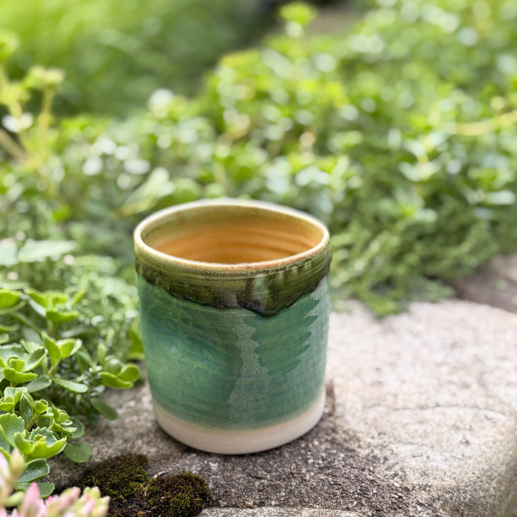 Pinch Mug-Turqouise and Dijon