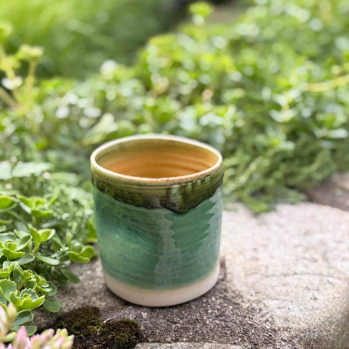 Pinch Mug-Turqouise and Dijon