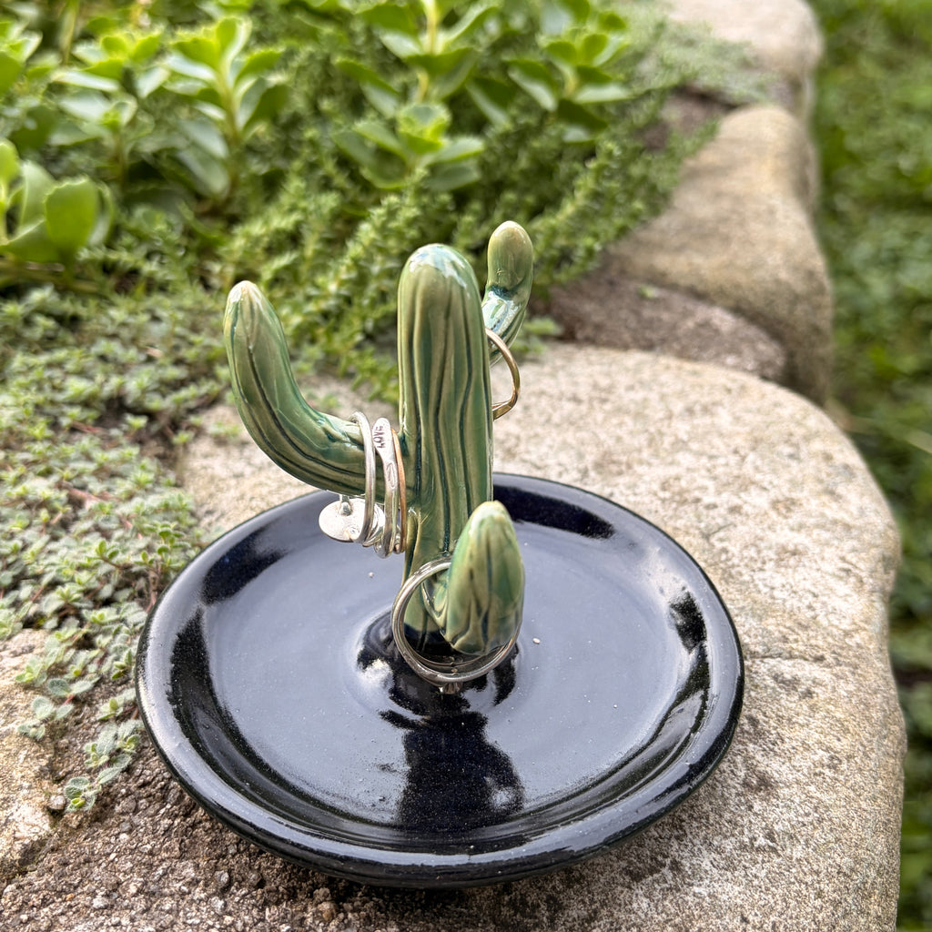 Cactus Ring Holder-Green and Black