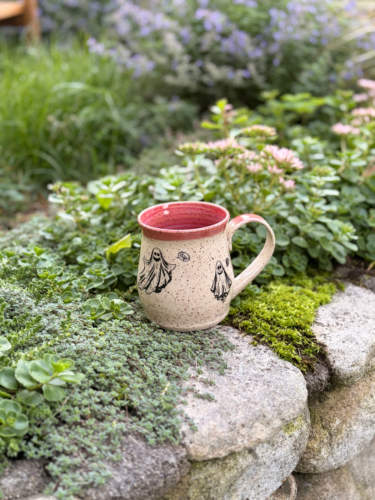 Ghosty Belly Mug- Pink