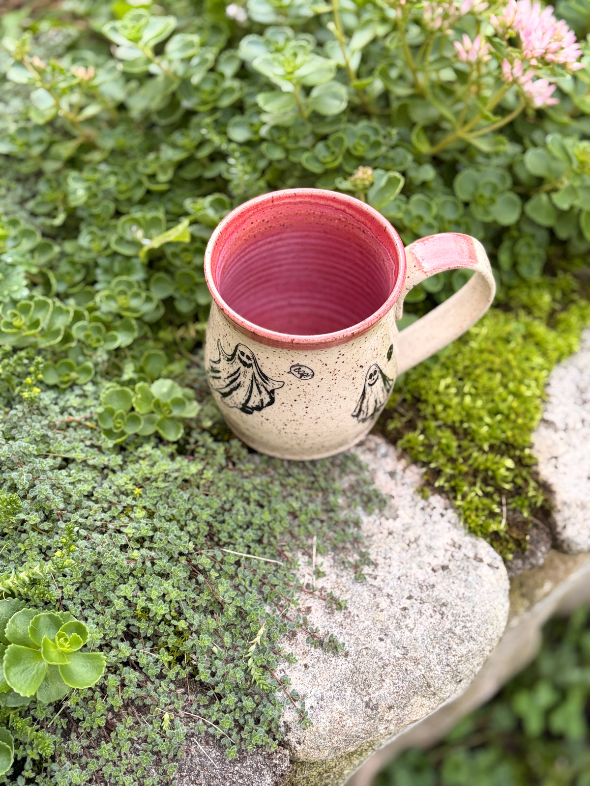 Ghosty Belly Mug- Pink